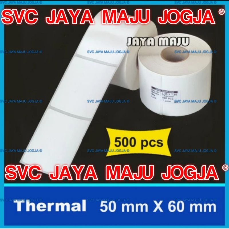 

50 X 60 THERMAL TOP COAT - 1 LINE - FACE OUT - ISI 500 PCS || CORE 1" || LABEL BARCODE TANPA RIBBON DIRECT THERMAL ISI 500PCS || 50X60 50x60mm 5X6 5 X 6 LABEL TAG HARGA BUTIK DISTRO FASHION TOKO BAJU PAKAIAN ETICKET ETIKET TSHIRT POLO