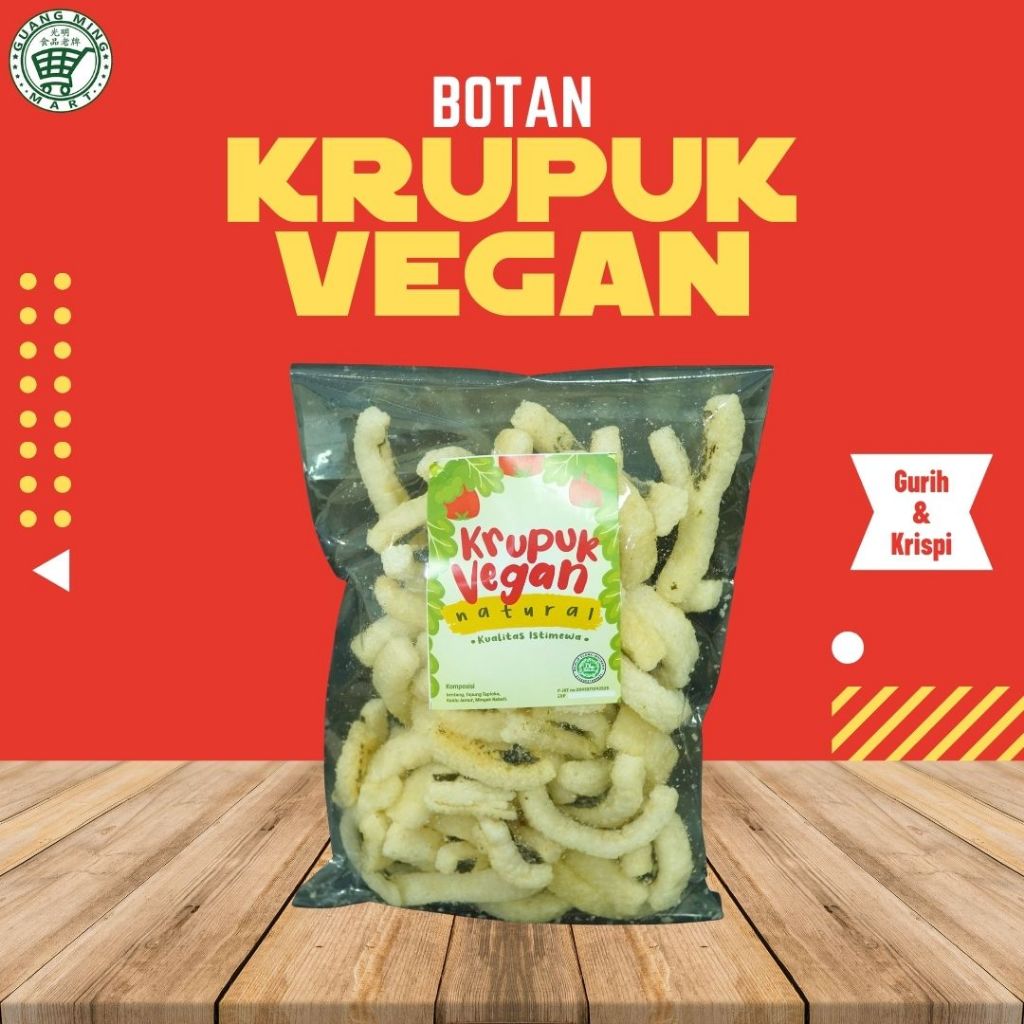 

Kerupuk Kulit Vegan Botan / Kerupuk Kulit Rumput Laut / Krupuk Vegan Natural