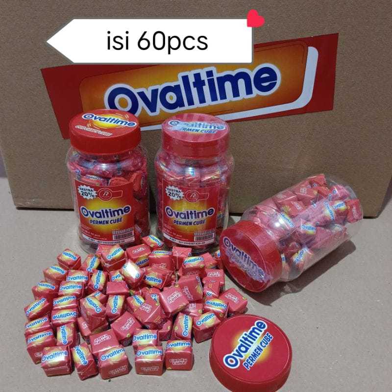 

Ovaltime Permen Cube Toples Isi 60pcs Ovaltime Cube Pemen Manis Legit Candy Ovaltime