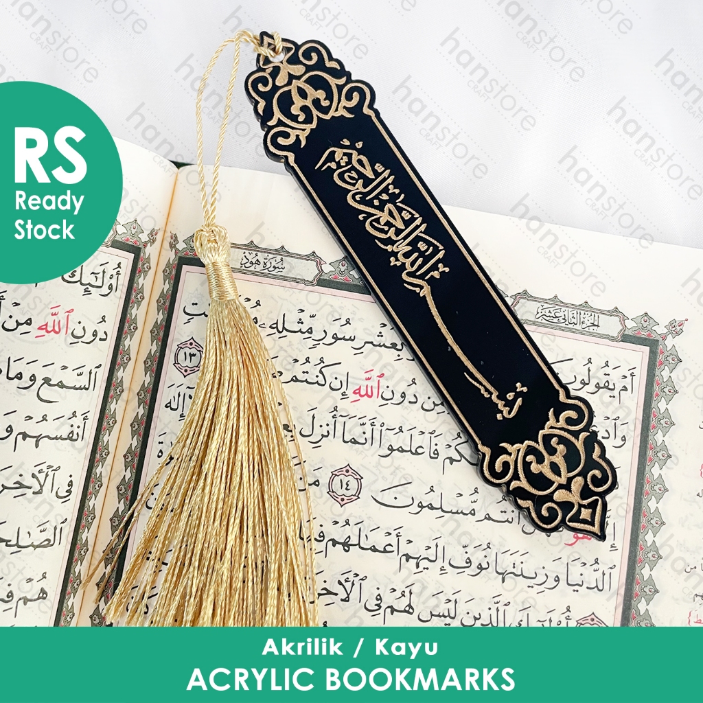 

RS Acrylic Bookmarks / Islamic / Book tag / Arabic / Ramadhan / Bismillah / Pembatas Buku / Book Page