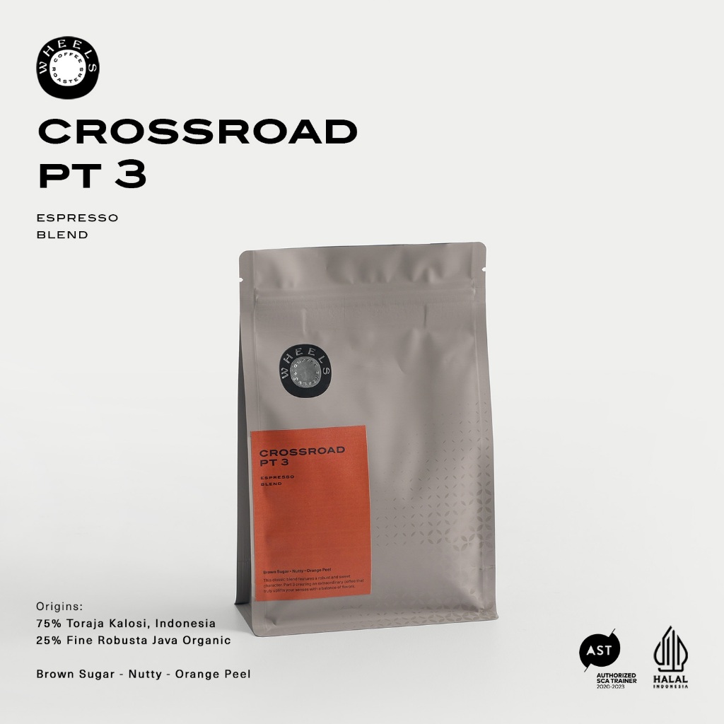 

Crossroad pt.3 Espresso Blend 75 Arabica 25 Robusta Wheels Coffee Roasters