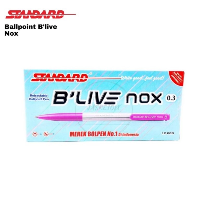 

STANDARD BALLPOINT / PULPEN / PENA B'LIVE NOX 0.3 HITAM