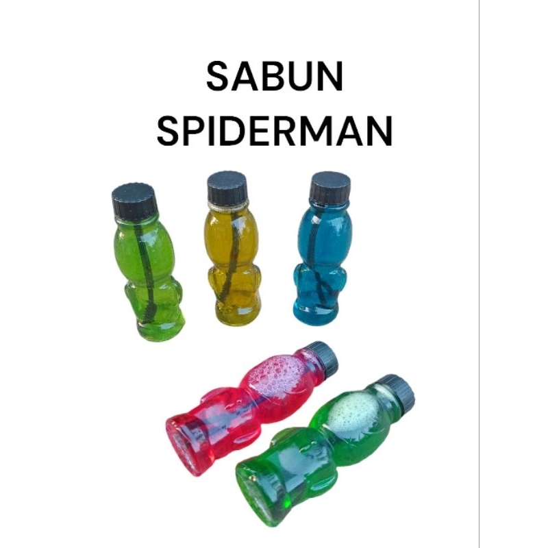 Mainan Gelembung Balon Tiup - Mainan Gelembung Balon Sabun - Balon Air Bubble Tiup MOTIF SPIDERMAN