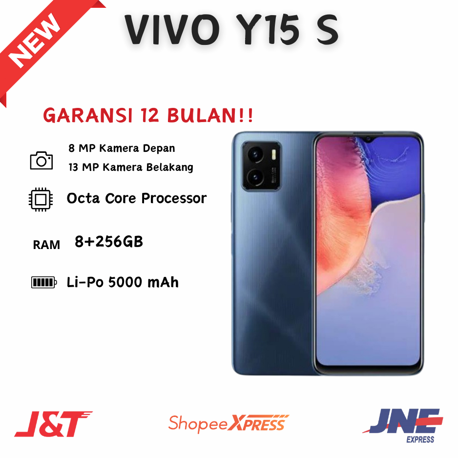 Y15S VIVO RAM 8/256GB FULLSET BERGARANSI 1TAHUN TERMURAH