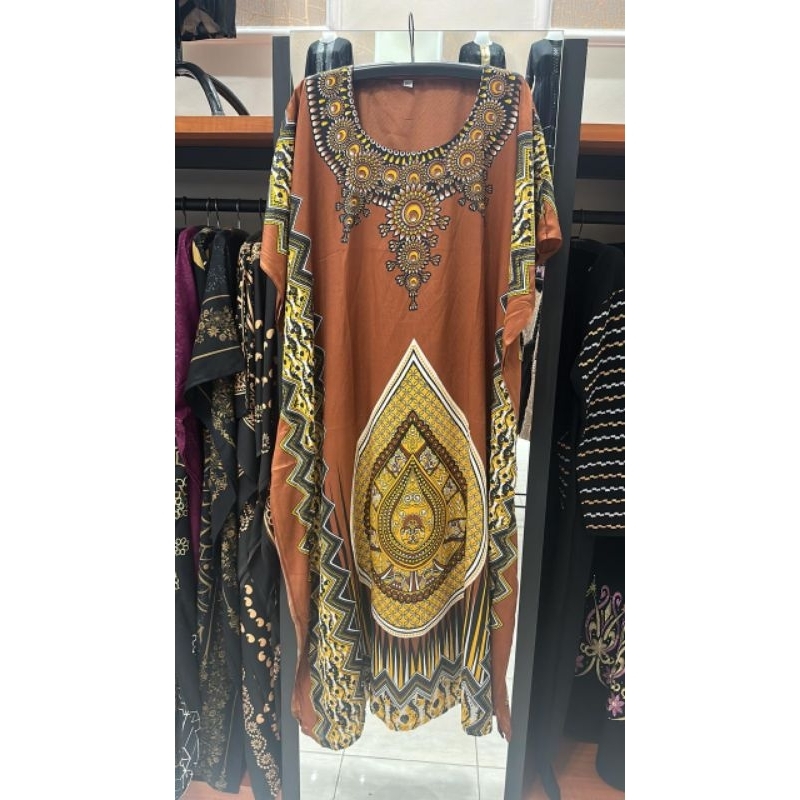 kaftan india malaysia random tidak bisa pilih motif bahan polyester silk