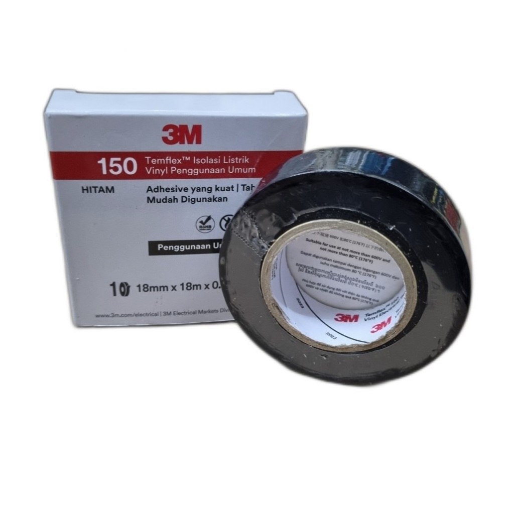 Isolasi Listrik / Lakban Listrik Hitam 3M 1258jr