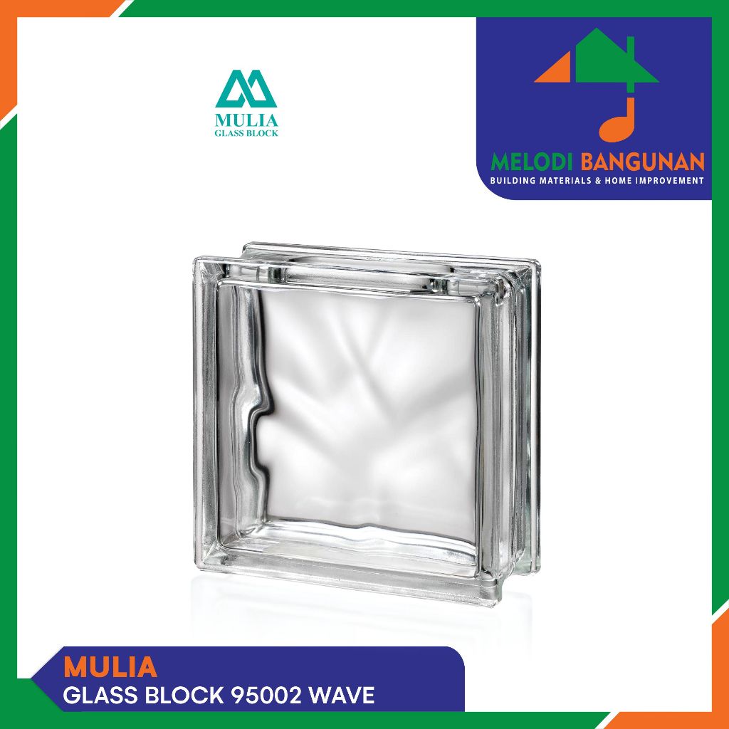 Mulia - Glass Block + Gelas Blok Wave 95002
