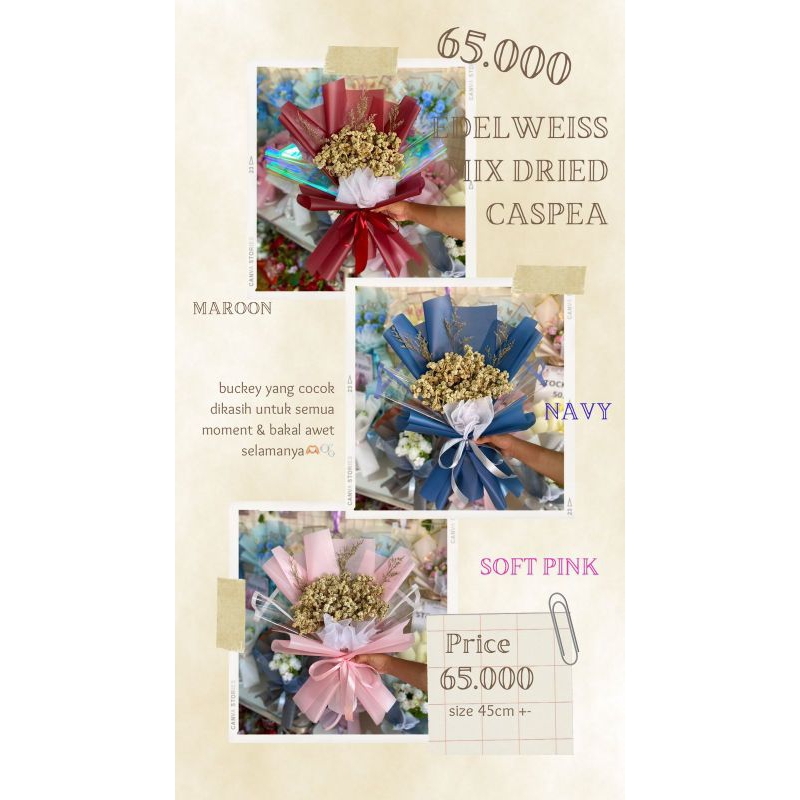 

bucket bunga edelweiss | bucket Edelweiss palembang