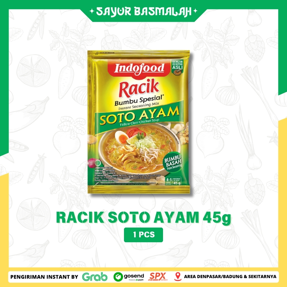 

Racik Soto Ayam 45g 1pcs - Sayur Basmalah