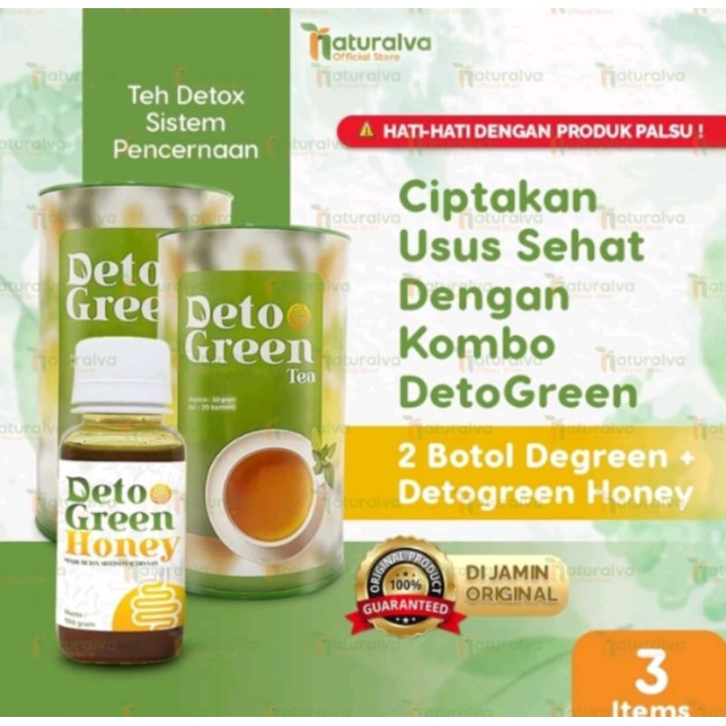 

COD Detogreen Bundling 2 Botol Teh dan 1 madu Original