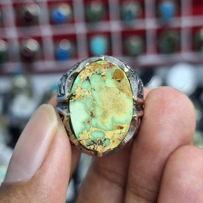 BATU VIRUS NATURAL PERSIA SERAT EMAS IJO PUCUK DAUN