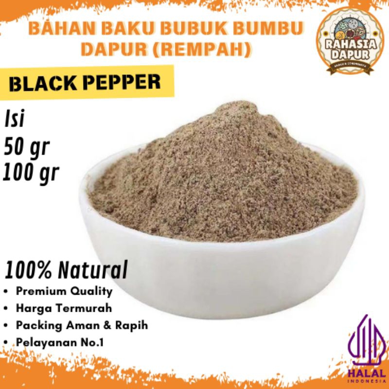 

Bumbu Dapur Bubuk (BLACK PEPPER) Rempah Lengkap Murah Grosir Alami Natural 100% Penyedap Rasa Masakan Halal Premium Quality