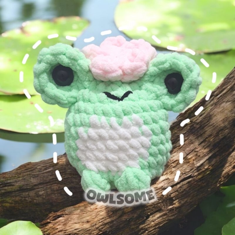 amigurumi crochet plushie doll FROG BEE boneka rajut besar