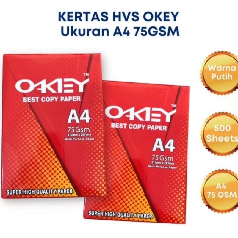 

KERTAS HVS OKEY 75 GRAM A4