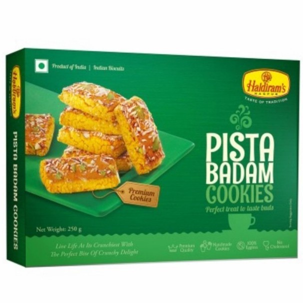 

PISTA BADAM COOKIES HALDIRAM'S 250G / Biscuit / Snack India