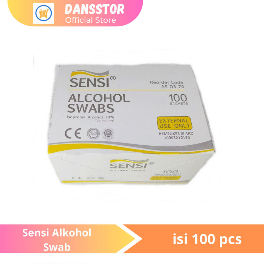 Sensi Alkohol Swab Antiseptik Usap isi 100 PCS sensi