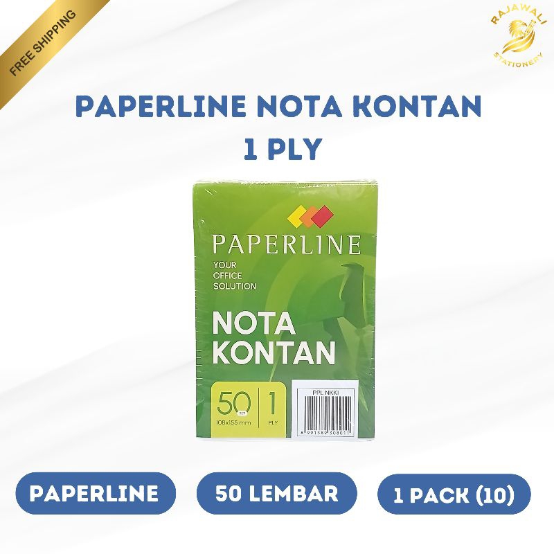 

Paperline Nota Kontan 1Ply | 50 Lembar | 1 Pack (10)