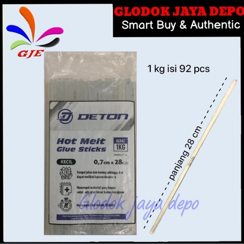 

LEM BAKAR GLUESTICK KECIL PUTIH SUPER MERK DETON 1KG ISI 92PCS