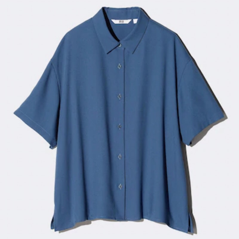 UNIQLO Blouse Women Kemeja Blus Rayon Wanita Lengan Pendek