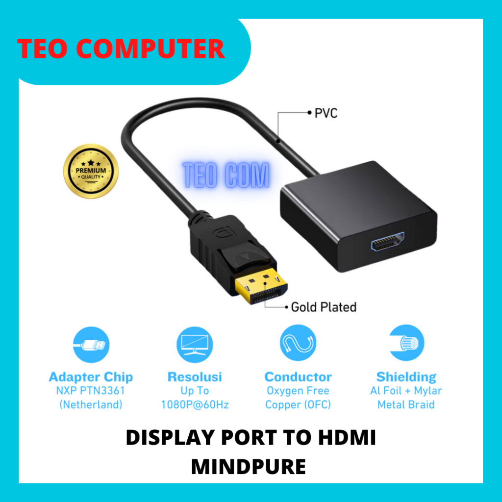 CONVERTER DISPLAY PORT TO HDMI MINDPURE / DISPLAY PORT TO HDMI / DP TO HDMI