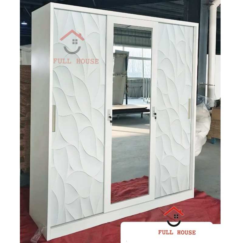 KHUSUS KARGO LUAR SURABAYA lemari pakaian lemari baju 3 pintu sliding geser jumbo dengan cermin panj