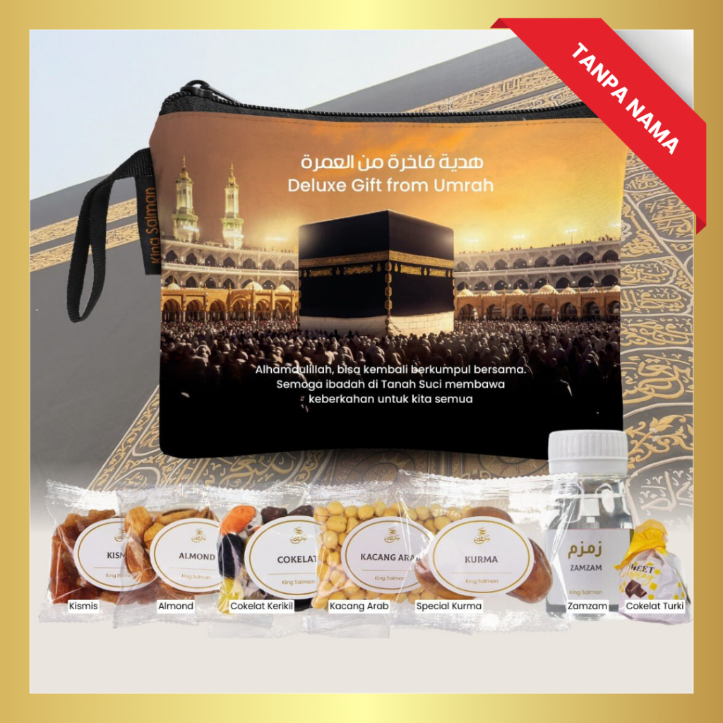 

OLEH-OLEH UMROH & HAJI PREMIUM | King Salman Deluxe Gift | MARWAH - GOLD | POUCH NON CUSTOM