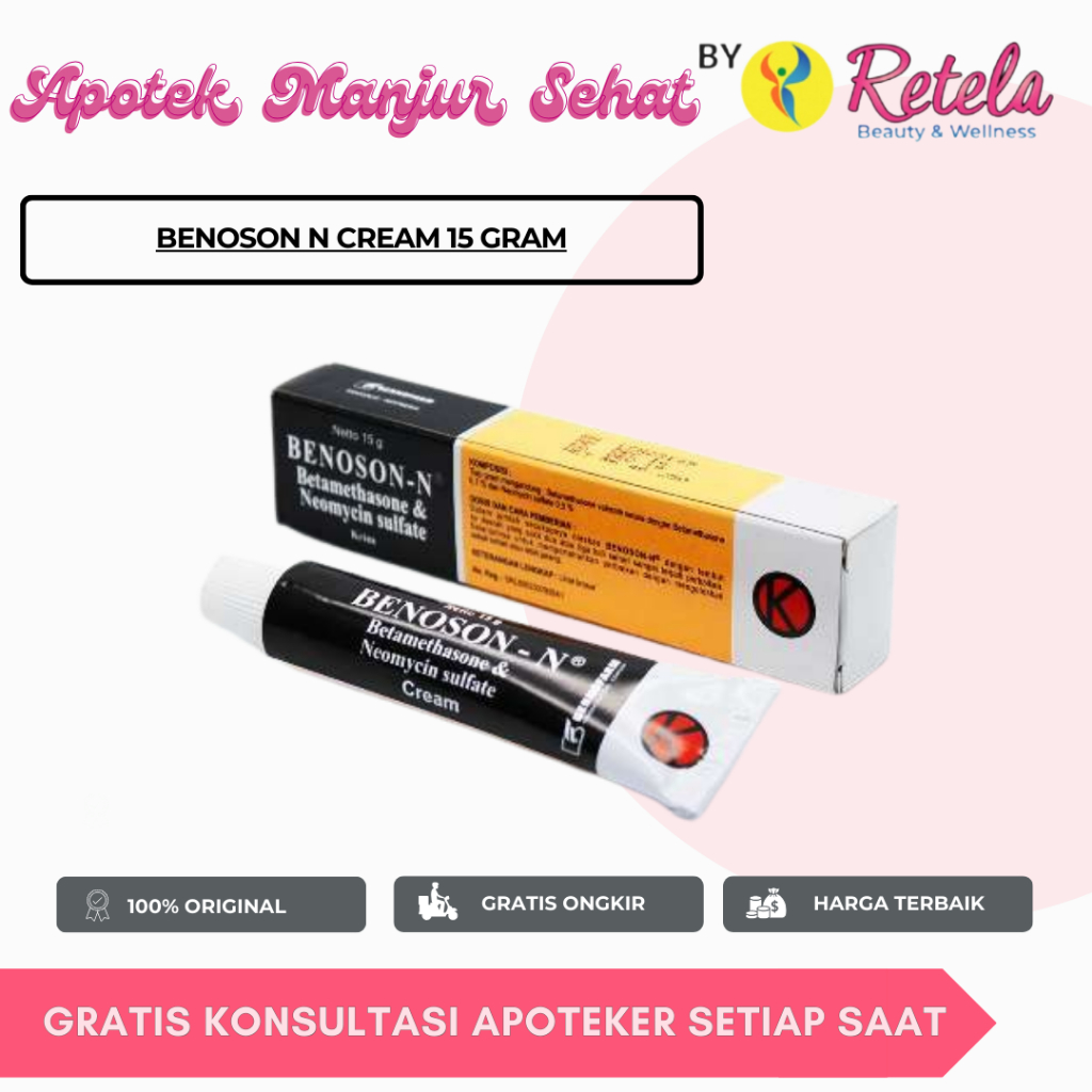 BENOSON N CREAM 15 GRAM/BETAMETHASONE/ NEOMYCIN