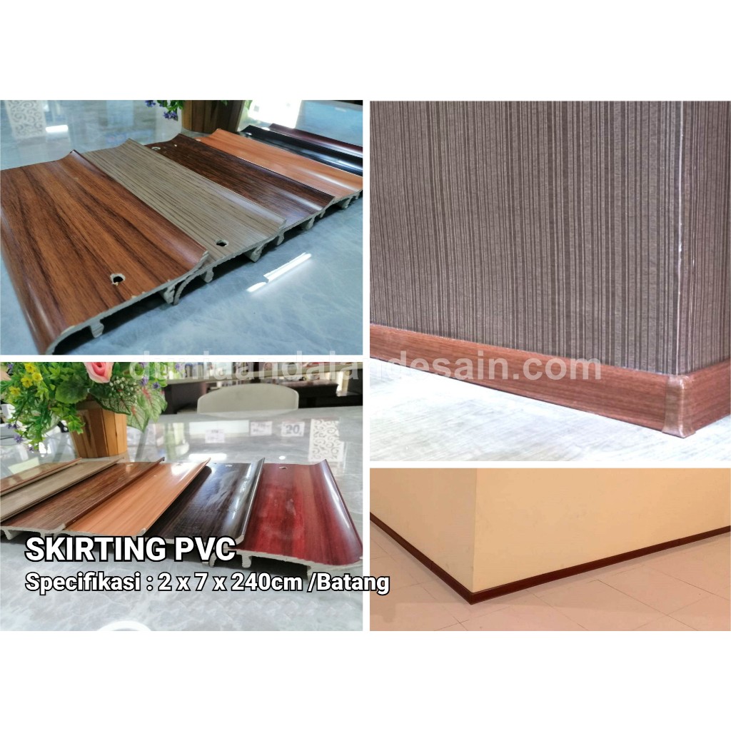 Skirting PVC Plint PVC Vinyl Lantai Lis Vinyl Ke Dinding Accessories Vinyl