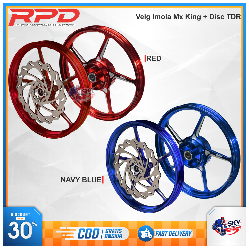 Velg Rpd Set Imola With TDR Stainless Disc Rotor Jupiter Mx King Original