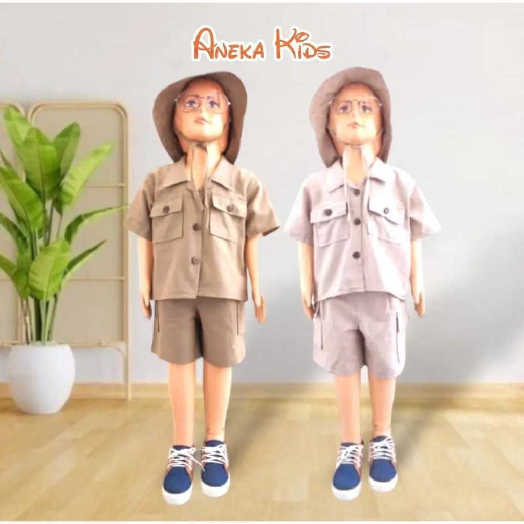 Baju Set Safari Anak / Setelan Safari