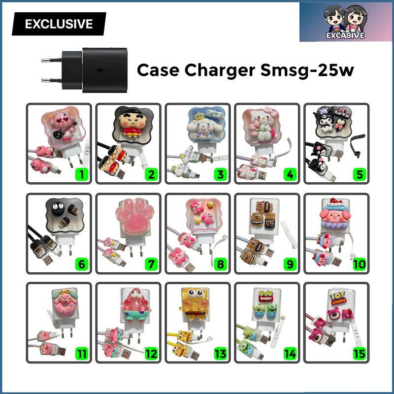 Pelindung Charger Samsung 25wat EP-TA800 Set 5 Item Pelindung Kabel & Kepala Carger Pelindung Adapto