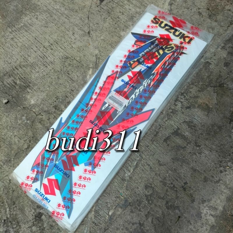 striping satria Fu ckd 2007 biru putih original
