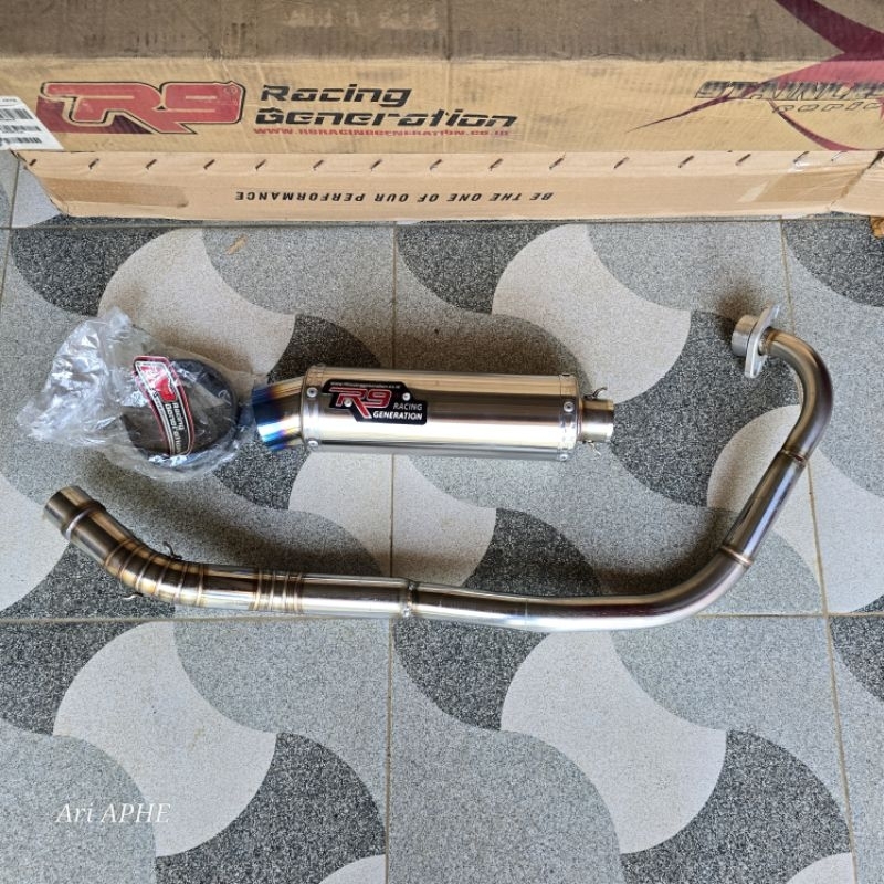 knalpot R9 NEW MONZA original suzuki SATRIA FU 150 KARBU fullsystem