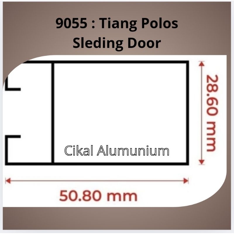 9055 - Tiang polos pintu