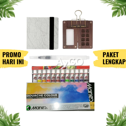 

PAKET LENGKAP MINI PALETE WOODEN MAGNETIC WATERCOLOR JunDW