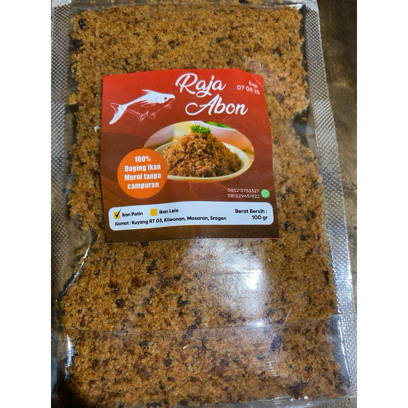 

Abon patin 100g murni 100% ful daging tanpa campuran