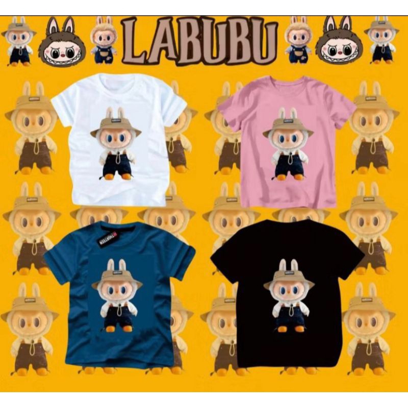 BAJU KAOS ANAK LABUBU PREMIUM GROSIR (RESELLER) SIZE S-XL (1 LUSIN)
