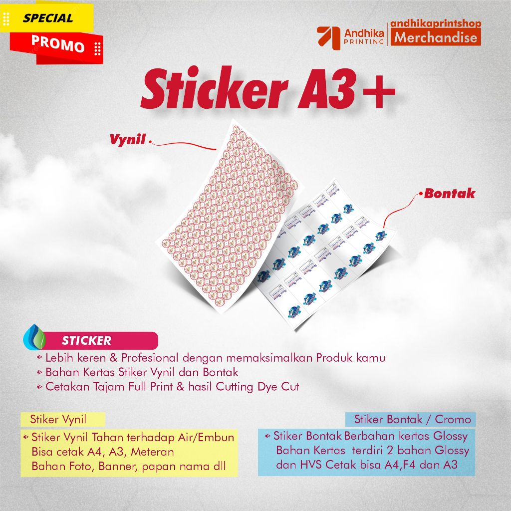 

[ Minimal 5 lbr ] Cutting Stiker I Print And CutStiker A3+ TerhitungSatu Lembar File Siap Cetak