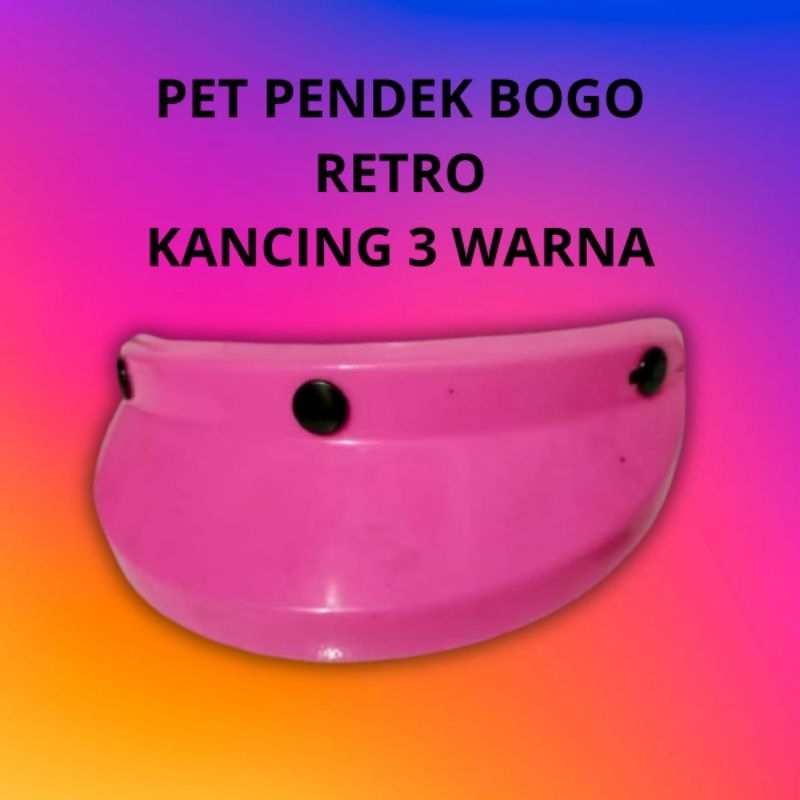 Pet Helm Pendek | Pet Helm Bogo Retro | Pet warna semua helm
