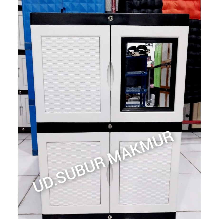 TERPOPULER Lemari Plastik Lemari Pakaian ROTAN Susun 2