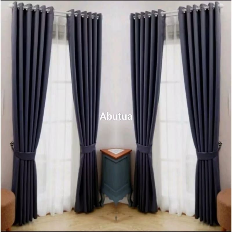 gorden jendela panjang 3 meter dan hordeng pintu Tinggi 300 cm