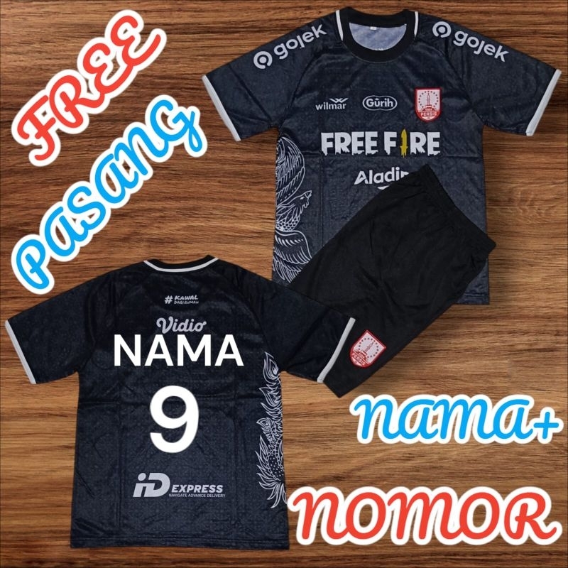 setelan jersey bola anak PERSIS SOLO bisa custom nama + nomor punggung