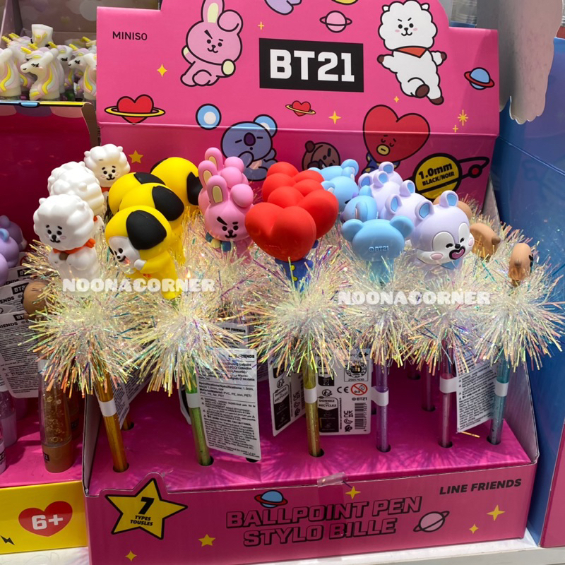 

Miniso x BT21 ‼️ Spring Shaking Ballpoint Pen 1.0mm BT21 Collections