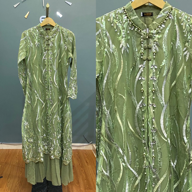 Gamis Outer Hana LD 130cm| Gamis| Gamis Jumbo| Gamis Kondangan| Gamis Pesta| Gamis Tile| Gamis Cerut