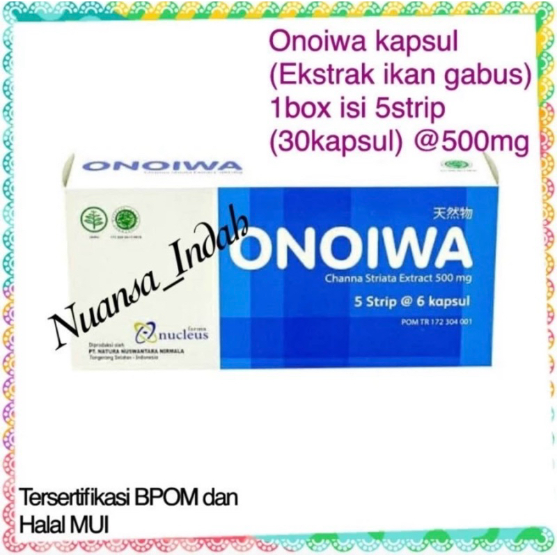 Onoiwa Kapsul - Ekstrak ikan gabus albumin isi 30kapsul