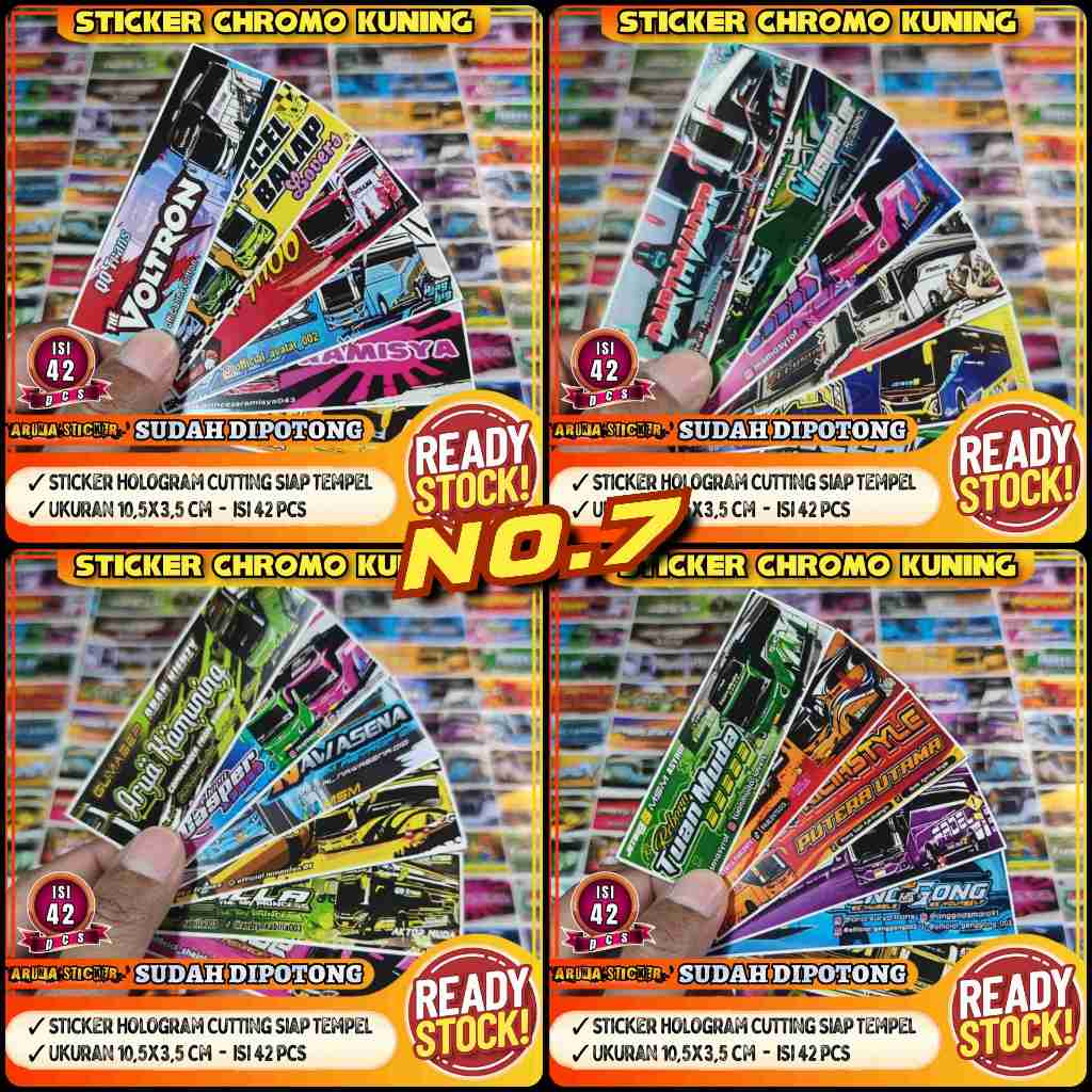 

Sticker Bus Mania Model Panjang Isi 42 pc Bahan Glossy Chromo Sudah Dipotong Waterproof Anti Air