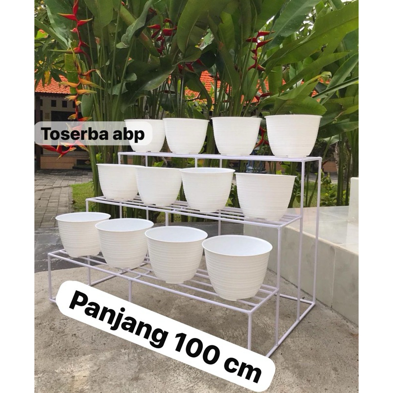 Rak bunga besi susun 3 / rak susun / rak pot bunga / standing pot murah