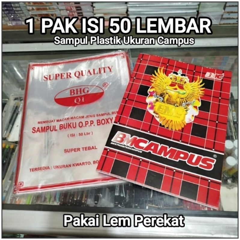 

1 Pak Sampul Buku Campus Plastik isi 50 Lembar BHG