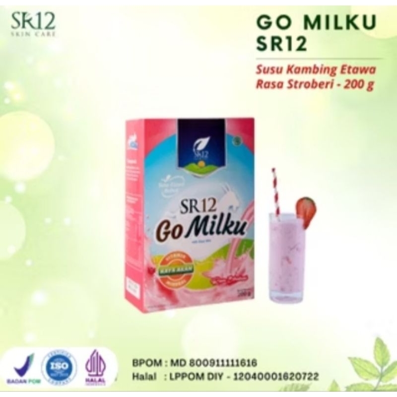 

Susu gomilku SR12 Rasa Vanilla strawberry dan coklat Susu Etawa Halal