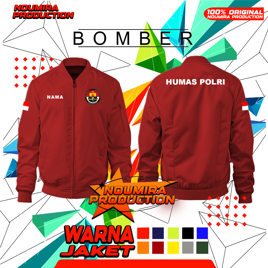JAKET HUMAS POLRI-JAKET BOMBER HUMAN POLRI - JAKET ANTI AIR